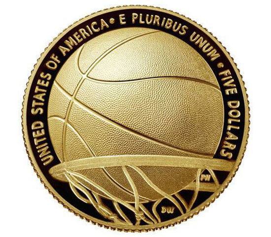 Picture of Золотая монета "Зал славы баскетбола" 8,36 грамм, 2020 год
