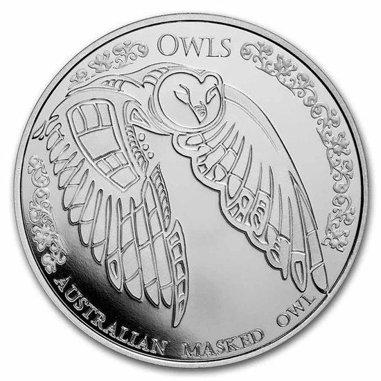 Picture of Серебряная монета "Сипуха Австралийская" из серии "Совы" 31,1 грамм, 2022 год