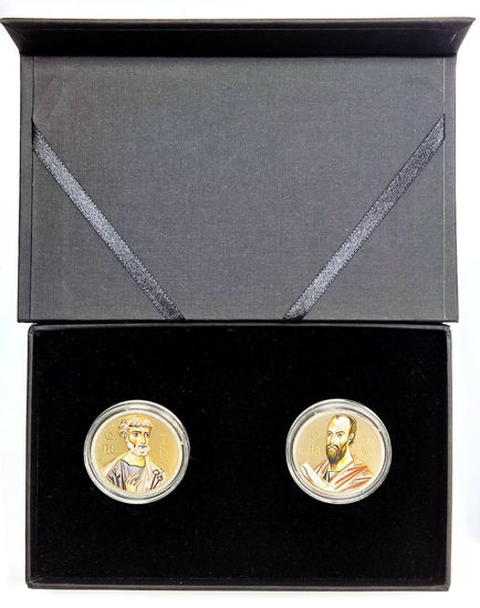 Picture of Срібний набір монет "Православні Святині - Апостоли Петро та Павло" 