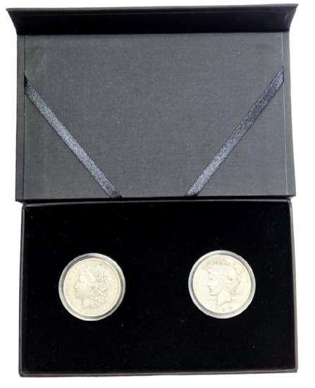 Picture of Подарочный набор серебряных монет "Morgan dollar and Peace dollar"