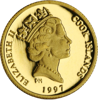 Picture of Золотая монета "Лев" с серии Находящаяся под угрозой исчезновения дикая природа, 1, 24 грамм, 1997 год