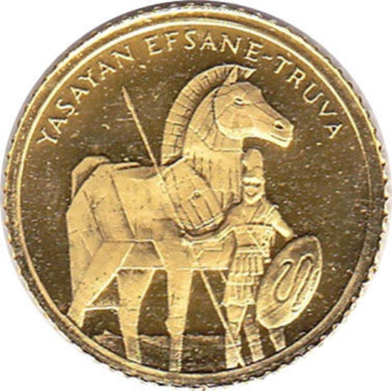 Picture of Золотая монета "Троянский конь" 1,24 грамм, 1999 год