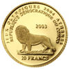Picture of Золотая монета "20 франков" Афинская сова, 1,24 грамм, 2003 год
