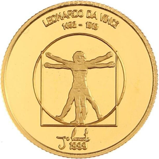 Picture of Золотая монета "Витрувианский человек" 1,24 грамм, 1999 год