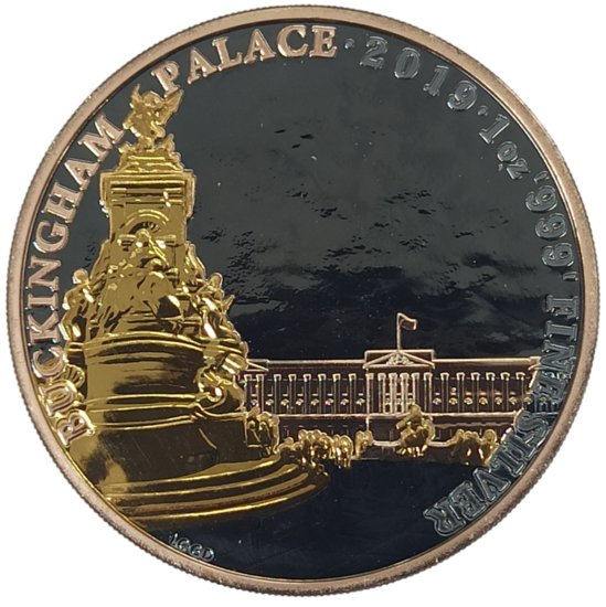 Picture of Серебряная монета "Букингемский дворец"   31,1 грамм, 2019 год (Gold Black Empire Edition)