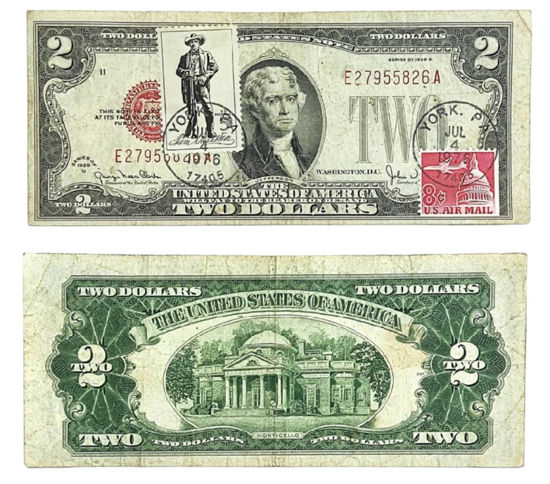 Picture of 2 долари США 1920 р. "номер - рандомний"