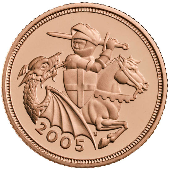 Picture of Золотая монета 1/2 Соверен 3,99 г., 2005 год ( proof )