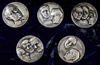 Picture of Набір срібних медалей "Лауреати Нобелівської премії" 278 грам, 1972 рік