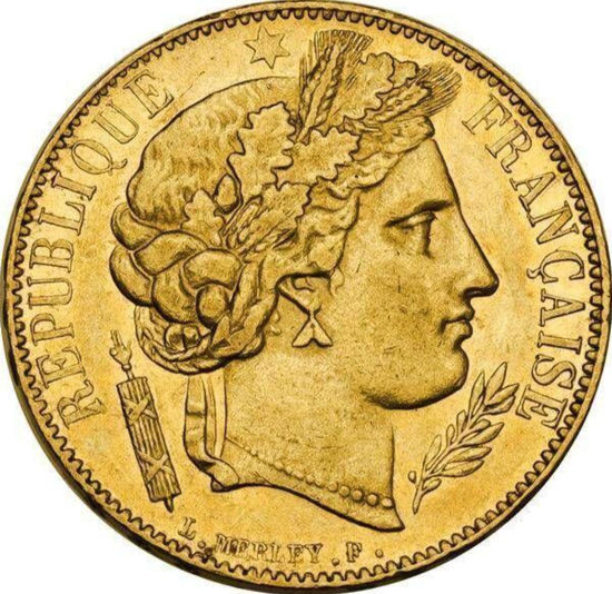 Picture of Золота монета "20 франків" 6,45 грам, 1850 рік