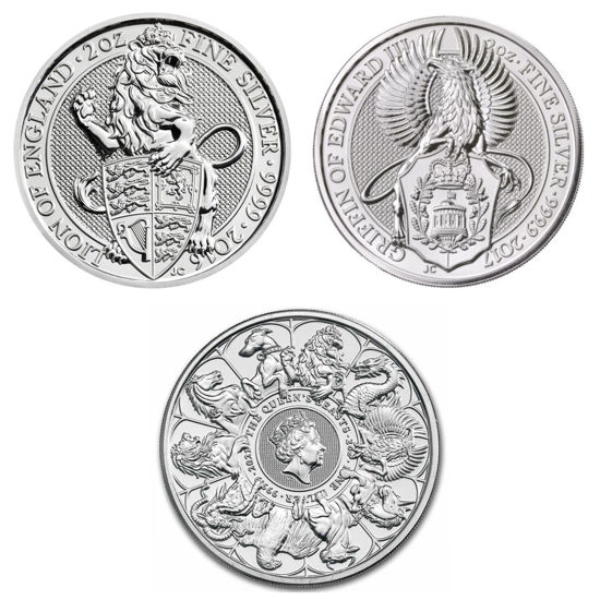 Picture of Акція!!! Набір срібних монет "The Queen's Beasts" Звірі Королеви