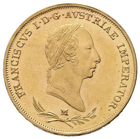Picture of Золота монета "1 соврано" Франц І, 11,33 грам, 1831 рік