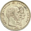 Picture of Серебряная монета "2 кроны" Кристиан IX и Луиза, 15,03 грамм, 1892 год