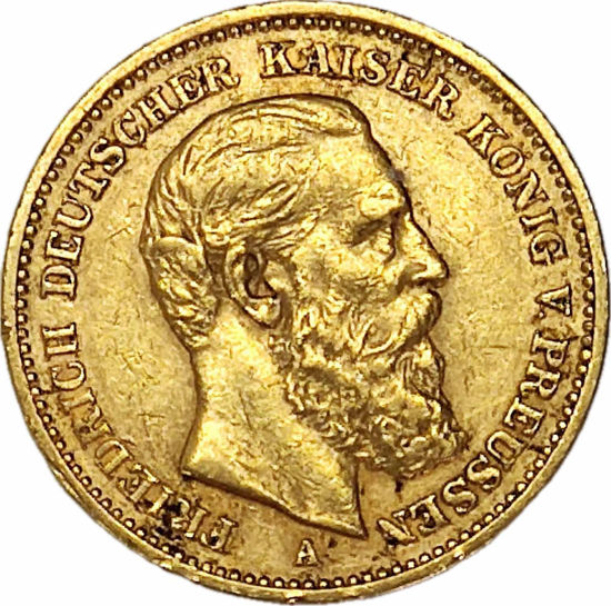 Picture of Золота монета "20 марок" 1894-1914 роки, 7,97 грам, Вільгельм ІІ