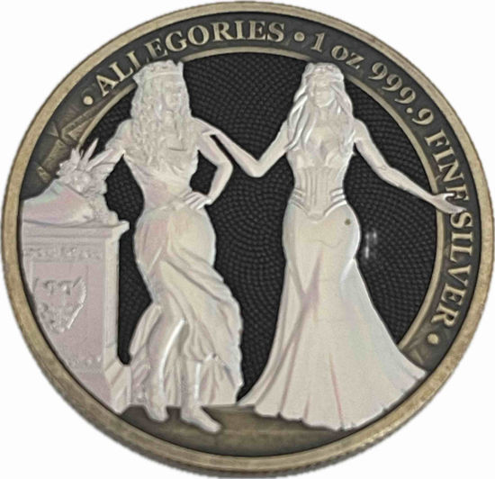 Picture of Срібна монета «Італія і Германія» HOLO серія Алегорія Silver Round - Germania- Italiya . Allegories 2020