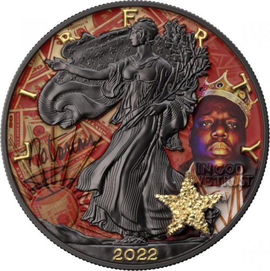 Picture of Серебряная монета "Американский орел Liberty - Бигги Смоллс" 31.1 грамм, 2022 год