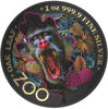 Picture of Срібна монета "Дубовий лист - Мандрил" з серії "Зоопарк" 31,1 грам, 2019 рік