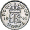 Picture of Срібна монета "6 пенсів" 2,83 грам, 1937-1946 рік