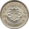 Picture of Серебряная монета "3 пенса" 1,41 грамм, 1937-1944 год