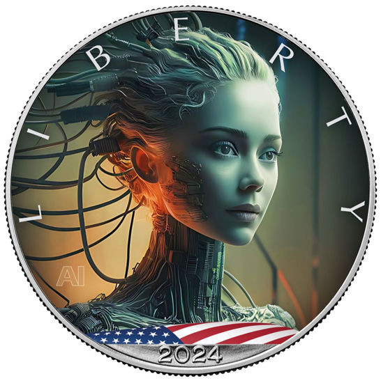 Picture of Серебряная монета "Американский Орел Liberty - Cyber Girl" 31,1 грамм, 2024 год