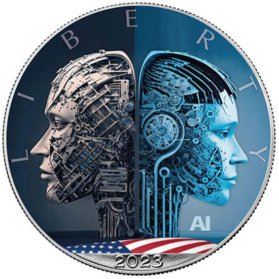 Picture of Серебряная монета "Американский Орел Liberty -  AI HUMAN OR MACHINE" 31,1 грамм, 2023 год