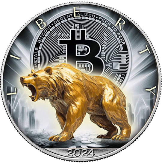 Picture of Серебряная монета "Американский Орел Liberty - Bitcoin Bear" 31,1 грамм, 2024 год