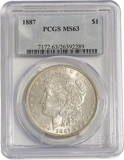 Picture of Срібна монета 1887 рік "1 долар США" (Морган) Morgan Dollar