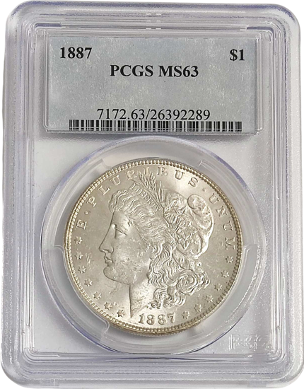 Picture of Серебряная монета 1887 год "1 доллар США" (Морган) Morgan Dollar