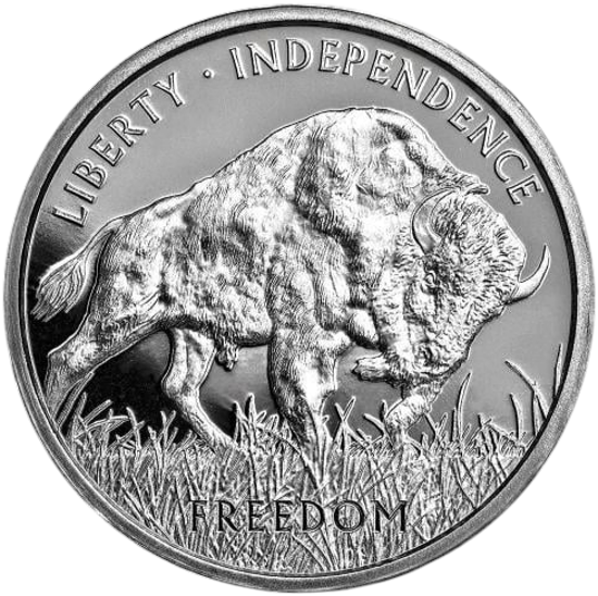 Picture of Серебряный раунд  Бизон "LIBERTY INDEPENDENCE" 31,1 грамм, 2021 год