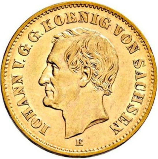 Picture of Золота монета "20 марок - Королівство Саксонія" 1872-1873 роки