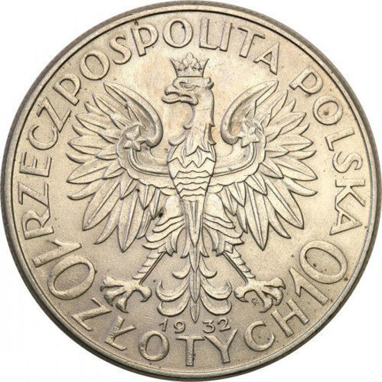 Picture of Срібна монета "10 злотих" 22 грам, 1932 рік