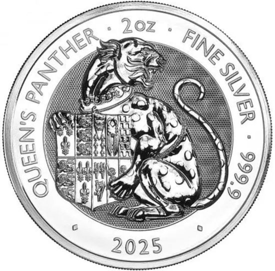 Picture of Серебряная монета "Пантера Королевы - Звери Королевы" 62,2 грамм, 2025 год