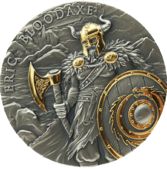 Picture of Серебряная монета "ERIC BLOODAXE - Эрик Кровавый Топор" 62,2 грамм, 2023 год, серия "Legendary Warriors"