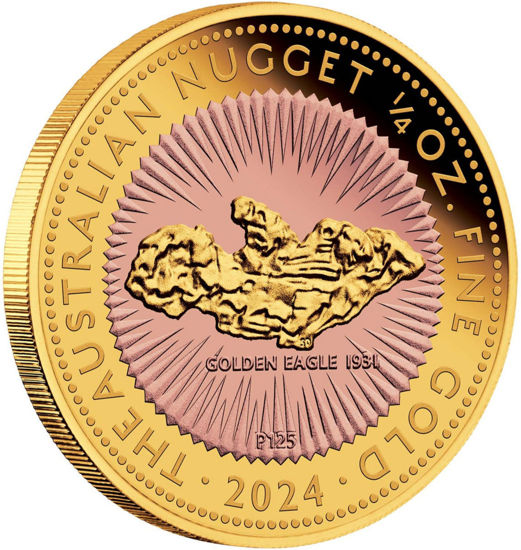 Picture of Золотая монета Австралийский самородок "The Australian Nugget – Golden Eagle 1981" 7,78 грамм, 2024 год