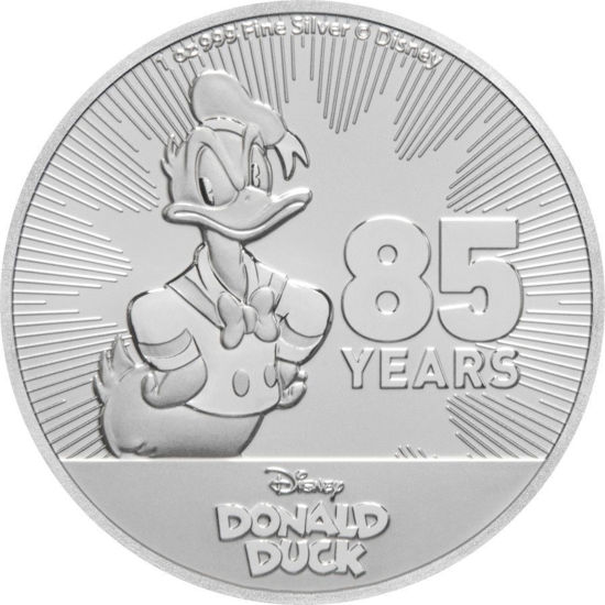 Picture of Серебряная монета "Дональд Дак 85-летие" 31,1 грамм, 2019 год