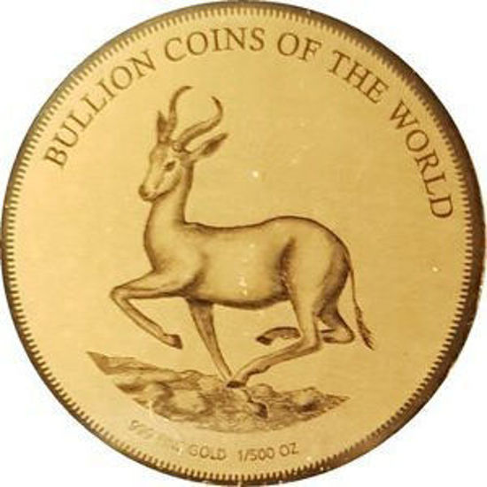 Picture of Золота монета "AFRICAN SPRINGBOK" 0,06 грам, 2019 рік