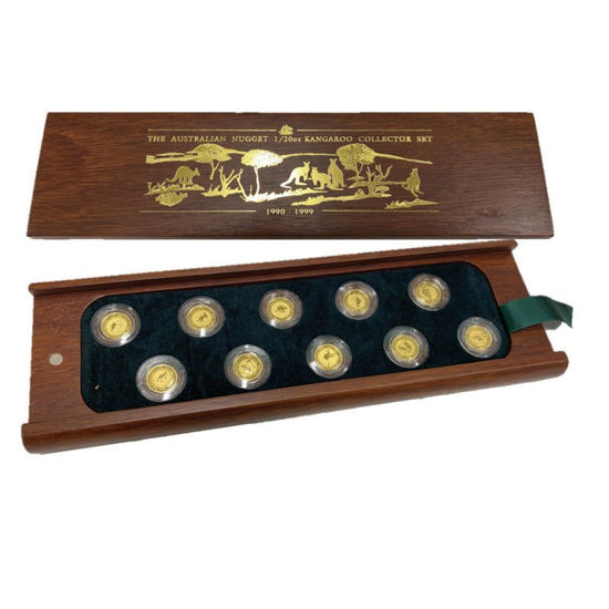 Picture of Набір золотих монет "Australian Nugget 1/20 oz Kangaroo Collector Set 1990–1999"