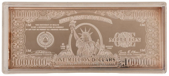 Picture of Срібна банкнота "ONE MILLION DOLLARS"
