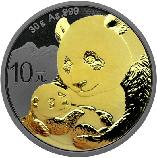 Picture of Серебряная монета Панда (Gold Black Empire Edition) 31,1 грамм, 2019 год