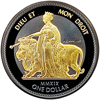 Picture of Срібна монета "Elizabeth II – DIEU ET MON DROIT" GILDED 31,1 грам, 2019 рік