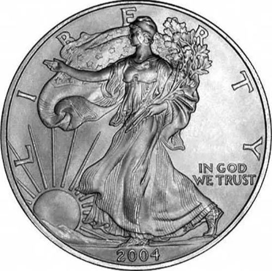 Изображение 1$ доллар США  2004 г. Американский Серебряный Орел Liberty 2004 г.