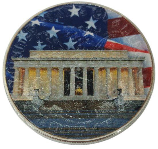 Изображение Серебряная монета "Американский орел Liberty - Мемориал Линкольна" 31.1 грамм