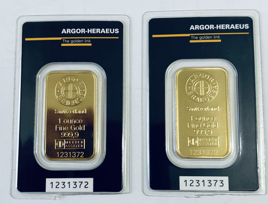Изображение Золотой слиток  1 УНЦИЯ ARGOR-HERAEUS (ІІ-категория)