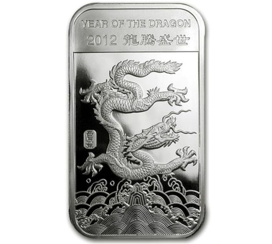 Зображення Срібний злиток "Рік Дракона" 31,1 грам