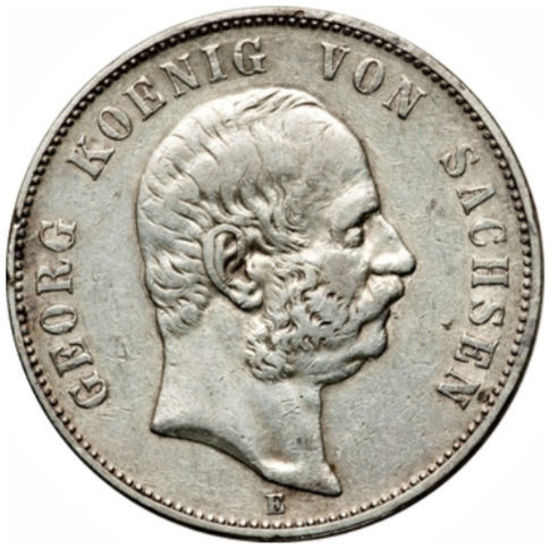 Изображение Серебряная монета "5 марок" 27,7 грамм, 1903-1904 годы