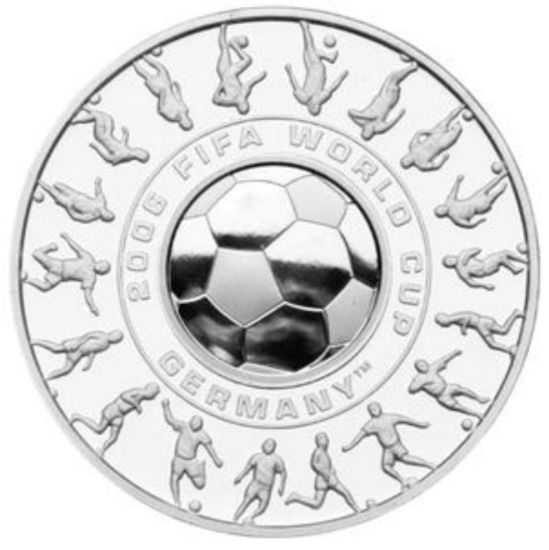 Изображение Серебряная монета "Чемпионат мира по футболу 2006" 25,7 грамм, 2006 год