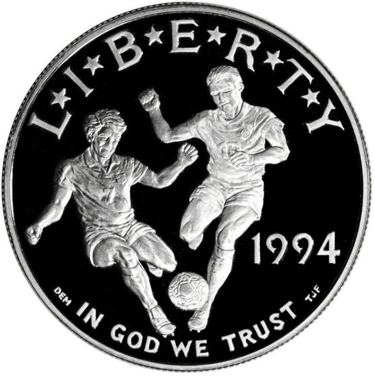 Зображення Срібна монета "Чемпіонат світу з футболу FIFA 1994" 26,73 грам, 1994 рік