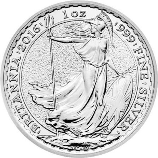 Изображение Серебряная монета "Британия - Britannia" 31,1 грамм 2016 год
