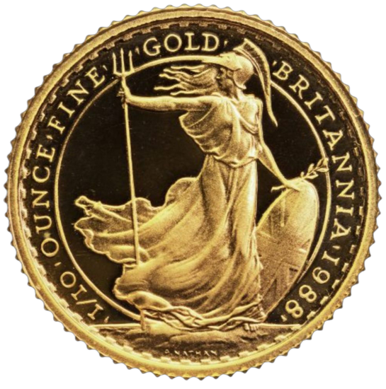 Зображення Золота монета "Британія" PROOF 3,11 грамм, 1988 рік