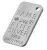 Изображение Серебряный слиток-кулон 20 грамм PAMP (кожа крокодила)