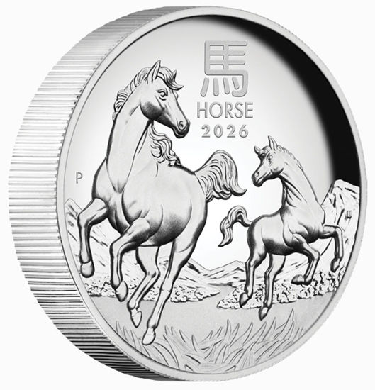 Изображение Серебряная монета Австралии "Lunar III - Год Лошади" PROOF 31,1 грамм 2025 год